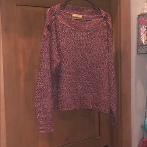 Emmer & Oat Maroon/White Marled Sweater